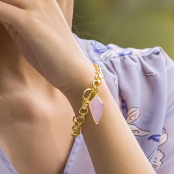 Myra Bag Jewelry - NWT Rose Quartz TINY CREATION BRACELET